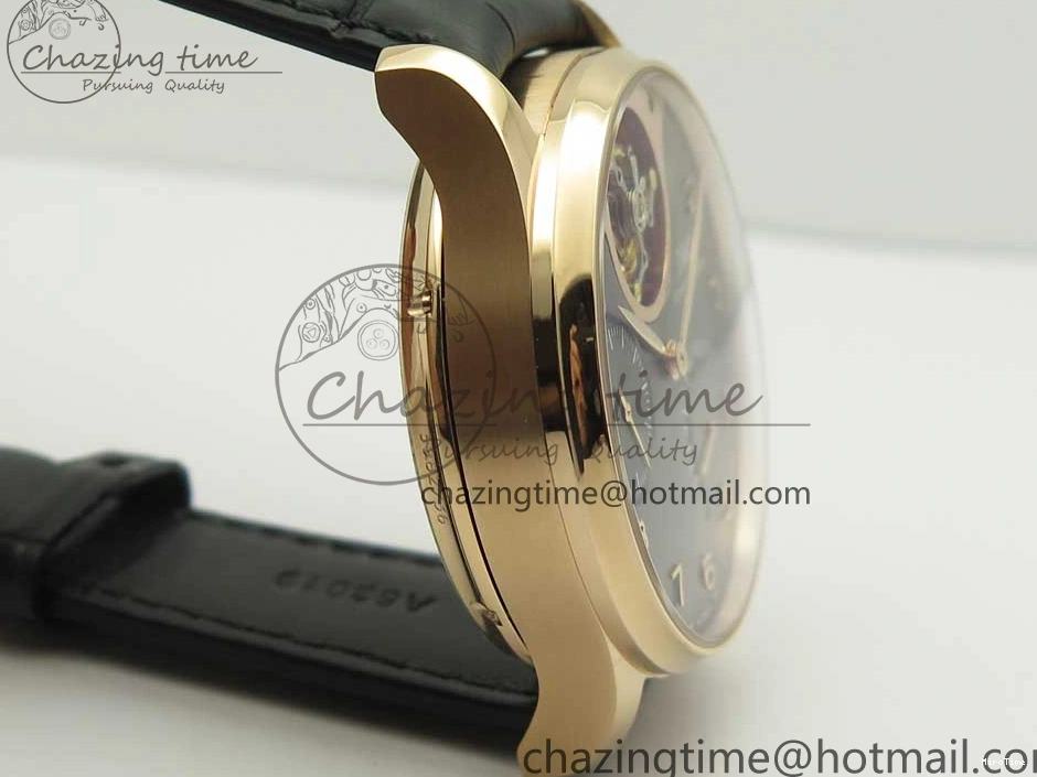 MIROTIME 1220 Portuguese Tourbillon IW5046 RG ZF Best Edition Gray Dial on Black Leather Strap SmoothTexture 7142